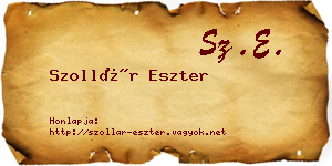 Szollár Eszter névjegykártya