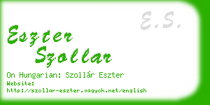 eszter szollar business card